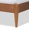 Baxton Studio Lenora Mid-Century Beige Fabric Upholstered and Walnut Brown Finished Wood Platform Bed-King 197-11599-ZORO - alternate 3